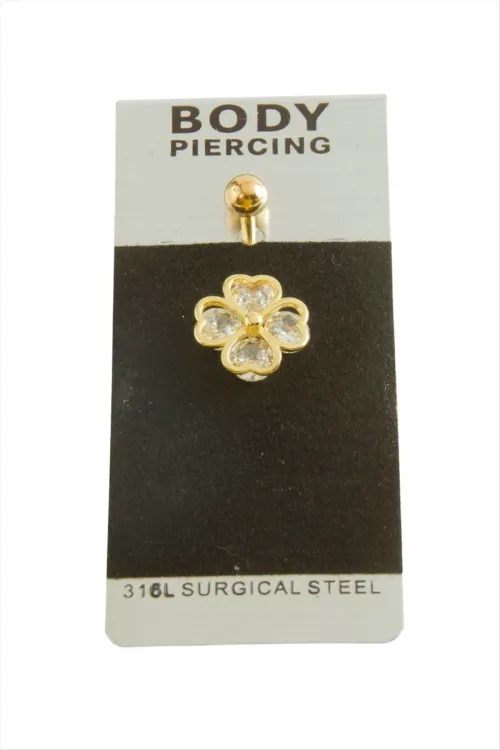 Yonca Lüks Çelik Göbek Piercing 1 Adet