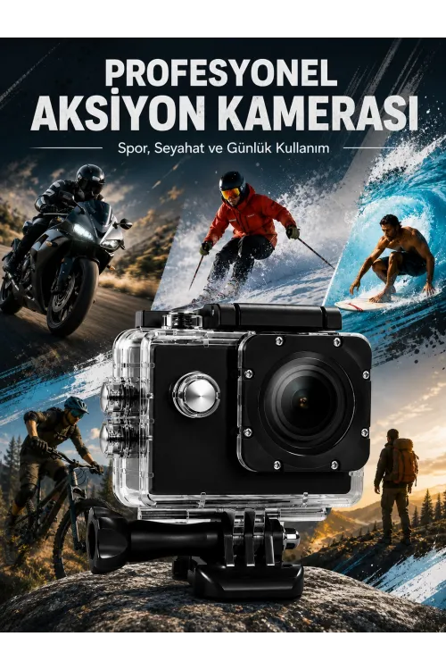 Yüksek Görüntü Kalitesi Sunan 1080p Full Hd Aksiyon Kamerası