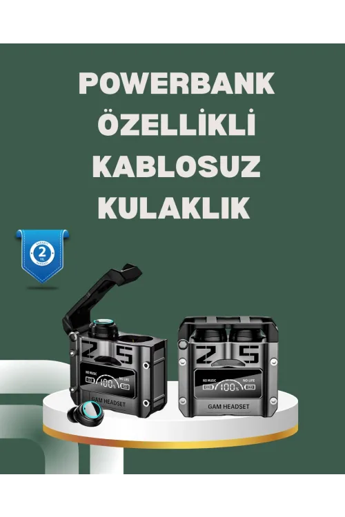 Yüksek Ses Kaliteli Kablosuz Bluetooth Kulaklık Suya Dayanıklı