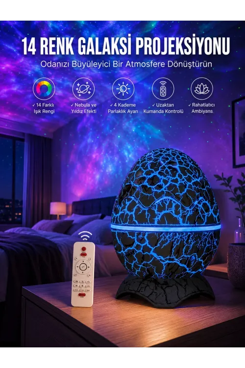 Yumurta Şeklinde Su Dalgalı Bluetooth Speaker Lamba Renkli Şarjlı Yeni Nesil