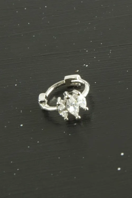 Zikzak Lüks Çelik Kulak Burun Piercing 1 Adet