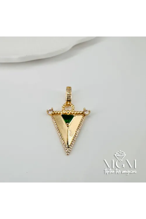 Zirkon Taşlı Pirinç Charmlar - Charm0006