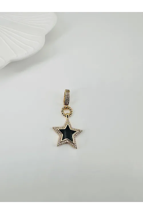Zirkon Taşlı Pirinç Charmlar - Charm0013