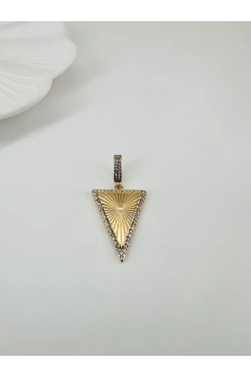 Zirkon Taşlı Pirinç Charmlar - Charm0015