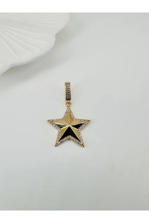 Zirkon Taşlı Pirinç Charmlar - Charm0016