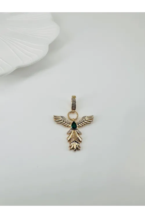 Zirkon Taşlı Pirinç Charmlar - Charm0018