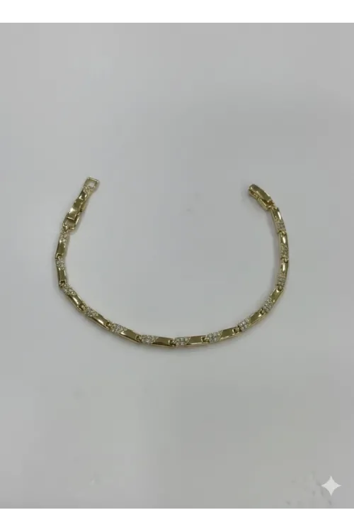    Zirkon Taşlı Pirinç Cm Bileklik 17+2 Cm  - IEG0399