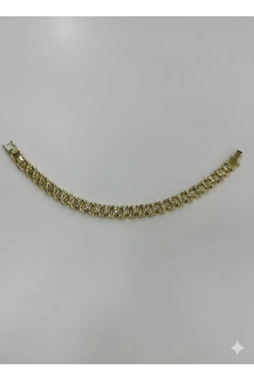    Zirkon Taşlı Pirinç Cm Bileklik 17+2 Cm  - IEG0409