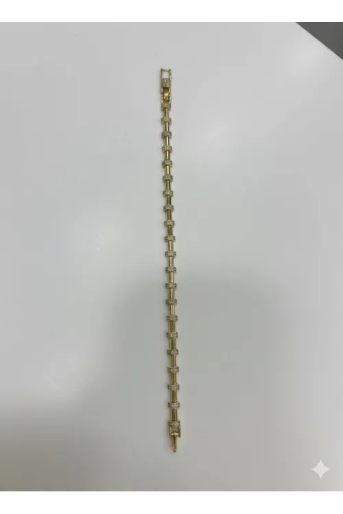    Zirkon Taşlı Pirinç Cm Bileklik 17+2 Cm  - IEG0423