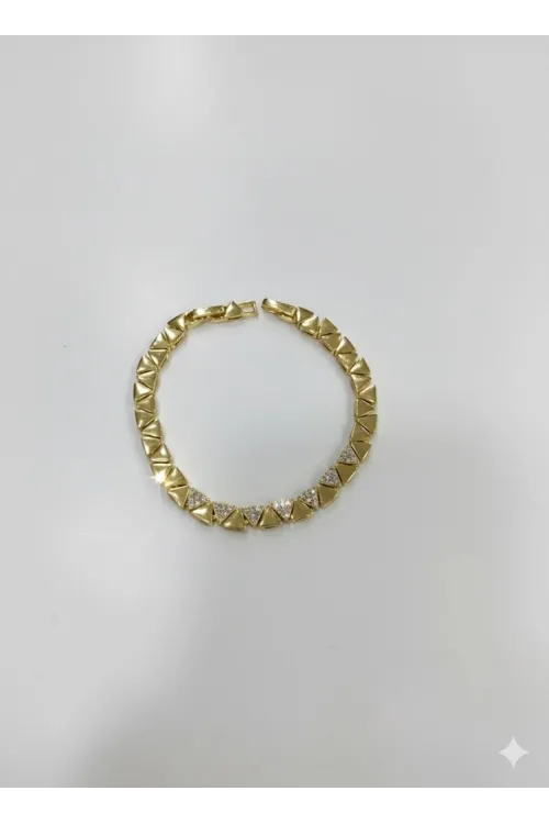    Zirkon Taşlı Pirinç Cm Bileklik 17+2 Cm  - IEG0425