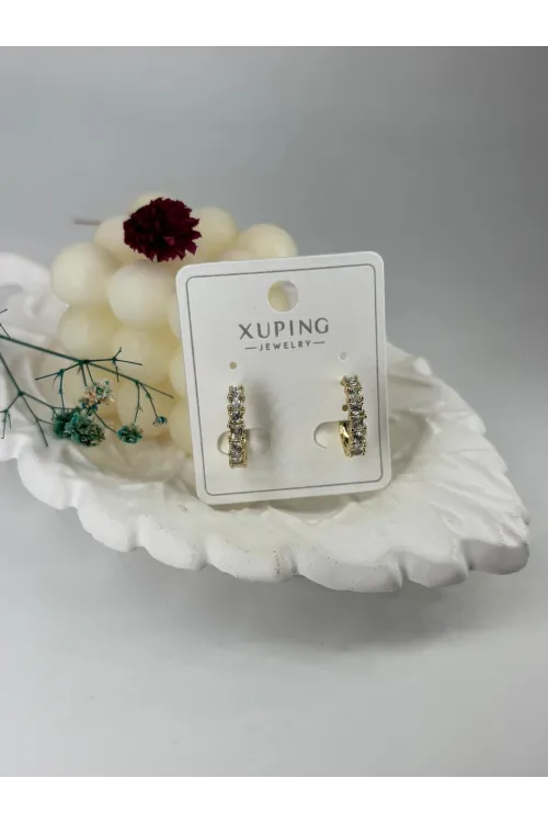 Zirkon Taşlı Pirinç Zirkon Küpe - Kp00313