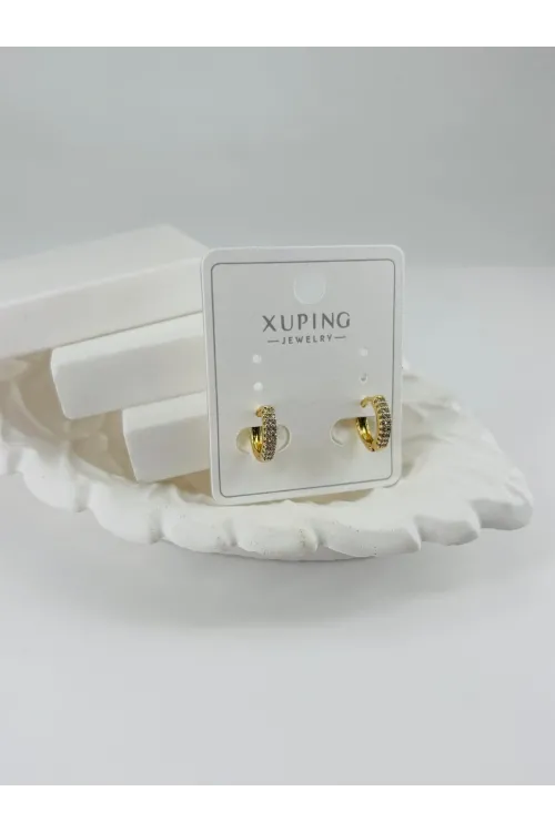 Zirkon Taşlı Pirinç Zirkon Küpe - Kp00323