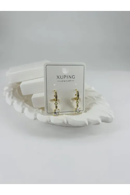 Zirkon Taşlı Pirinç Zirkon Küpe - Kp00350