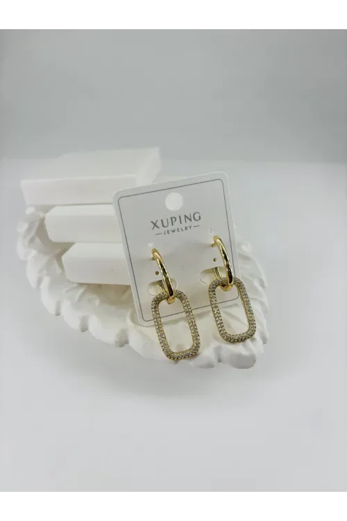 Zirkon Taşlı Pirinç Zirkon Küpe - Kp00355