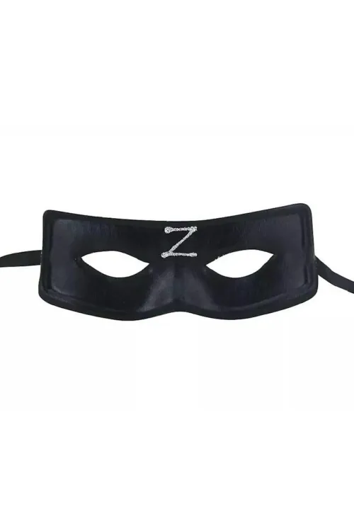 Zorro Maskesi Arkadan Lastikli Z Baskılı