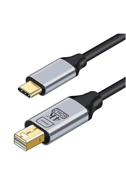 ZR126 Siyah Type-C Mini Dp Çevirici Kablo 1,8 M
