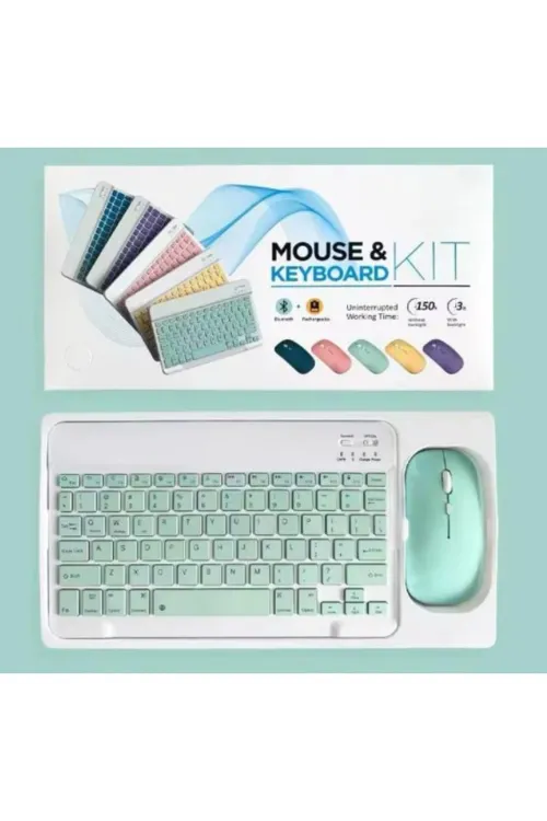 ZR20Km Yeşil Kablosuz Klavye Mouse Set
