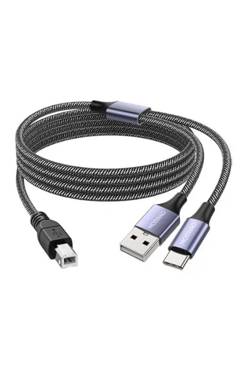 ZR361 Ads 501 Type-C 2 İn 1 Yazıcı Kablosu