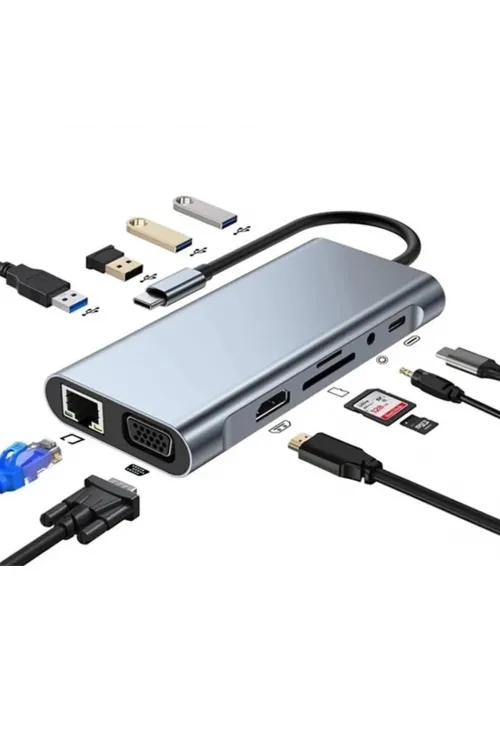 ZR44/A Type-C 11 İn 1 Gigabit Hdtv Çevirici