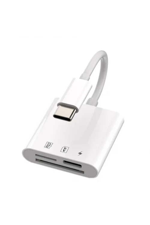ZR498 Nk-1011Tc Type-C 3 İn 1 Memory Card Reader