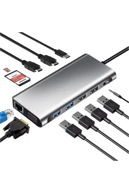 ZR610 Type-C 12 İn 1 Çift Hdmı