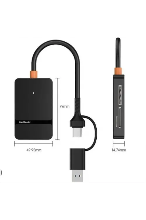 ZR783 Ads-316 Type-C + Usb 8 İn 1 Card Reader 5Gbps