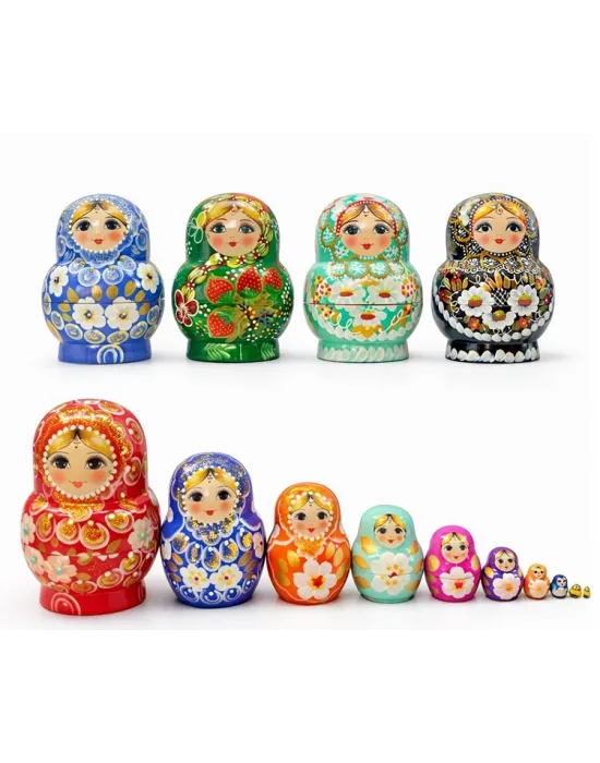 10lu Ahşap Matruşka Seti Alk5380
