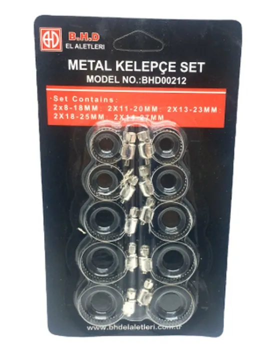 10 Parça  Metal Hortum Kelepçesi Set