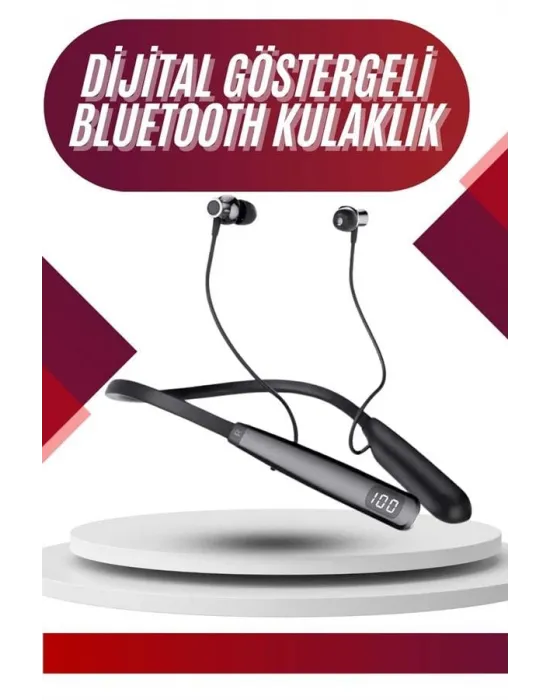 100 Saat Bluetooth Kulaklık Dijital Göstergeli Anc Özelliği Kablolu