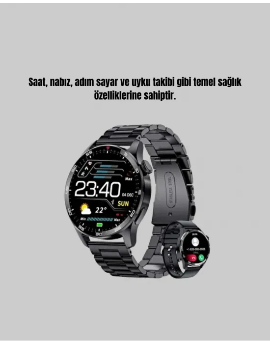 100mah Şarjlı Akıllı Saat – Mesaj Bildirimi, Müzik Kontrolü Ve Ergonomik Tasarım