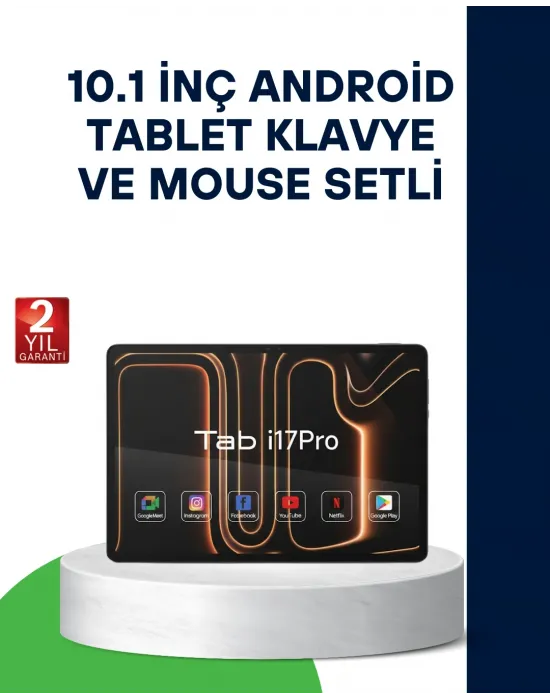 10.1 İnç Android Tablet Klavye Ve Mouse Setli 5g Destekli