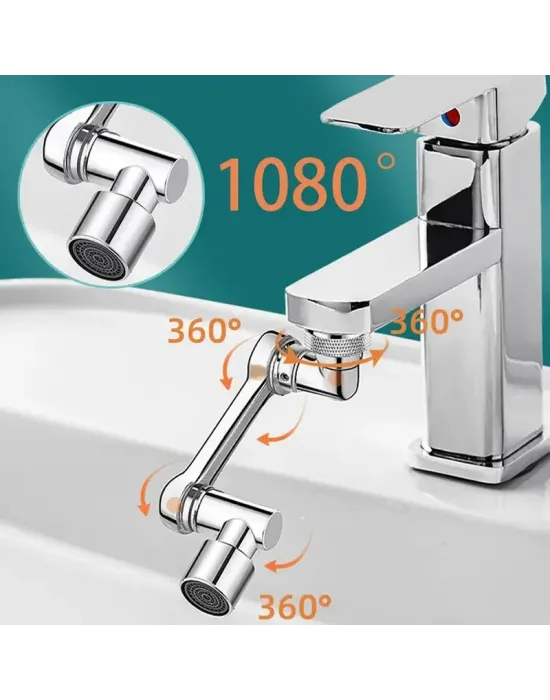 1080 Derece Dönebilen Mutfak Ve Lavabo Bataryası Akrobat Musluk Ucu