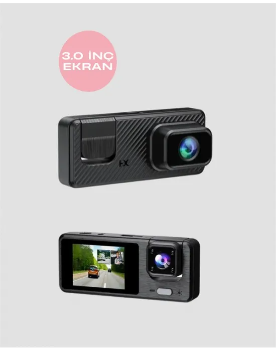1080p 3 Kameralı Araç Dvr – Döngü Kayıt Ve Geri Görüş Özellikli