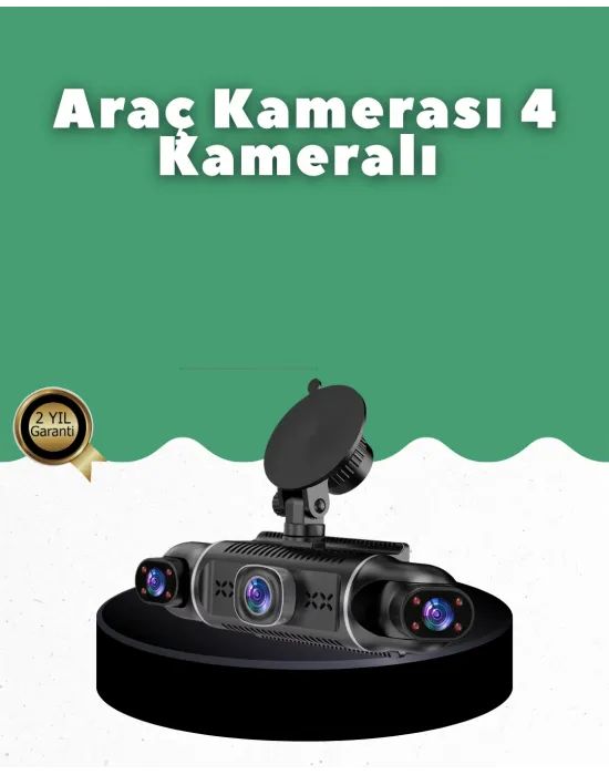 1080p 4 Kanallı Araç Kamerası Gps + Wifi + G Sensör Destekli