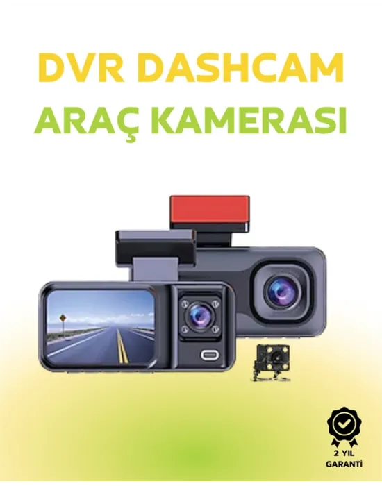 1080p Ön, 720p Arka Ve İç Kamera İle %100 Kapsama – Gece Görüşlü Araç Kamerası