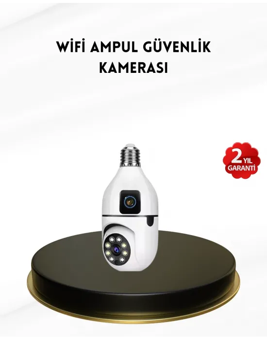 1080p Wifi Ampul Kamera Uzaktan Erişimli Hareket Sensörlü Gece Görüşlü