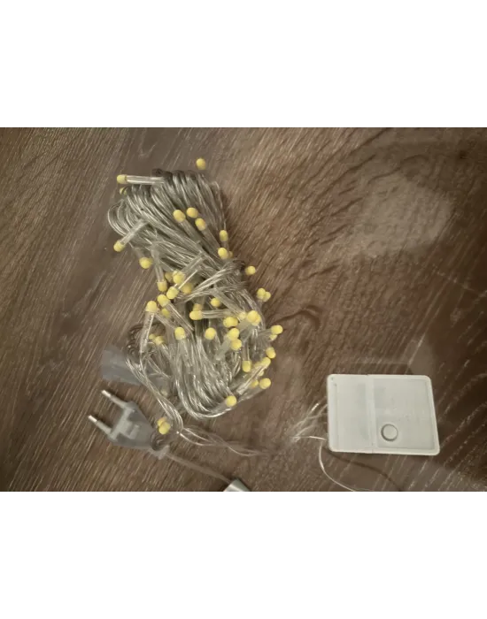 10m 100 Led Damla Uçlu Gün Işığı Şeffaf Kablo Mz-17-4