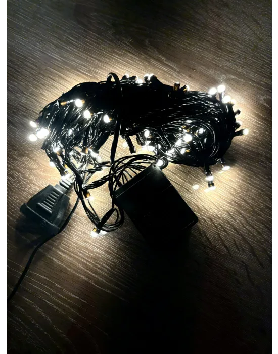 10m 100 Led Damla Uçlu Gün Işığı Siyah Kablo Mz-17-3