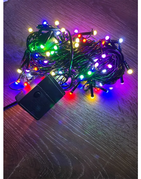 10m 100 Led Damla Uçlu Rgb Işık Siyah Kablo Mz-17-2