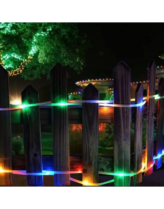 10m 100 Led Solar Led Işık Rgb