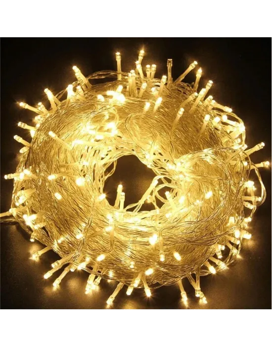 10m 60 Led Gün Işığı 2 Kademeli Şeffaf Kablo Pilli Mz-33
