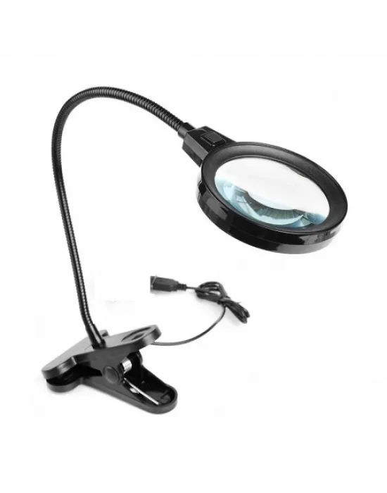 12 Led Clipslı Işıklı Büyüteç,işıklı Masa Lambası Çalışma Lambası