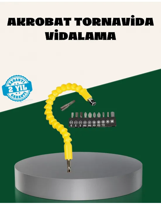 12 Parça Akrobat Bits Seti Çok Amaçlı Vidalama Dayanıklı Çelik
