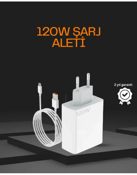 120 Watt Type C Şarj Başlığı Poco X3 X4 X5 Pro Uyumlu