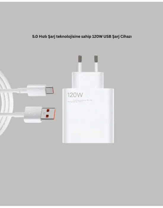 120 Watt Type C Şarj Başlığı Poco X3 X4 X5 Pro Uyumlu