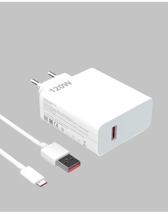 120w Hızlı Şarj Başlığı Ultra Güçlü Type-c Adaptör Kablo Dahil