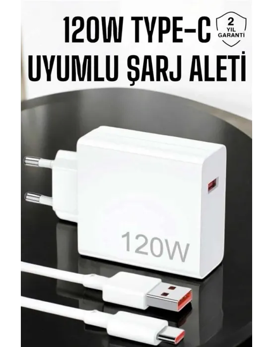 120w Şarj Aleti Type-c Uyumlu Turbo Şarj Aleti
