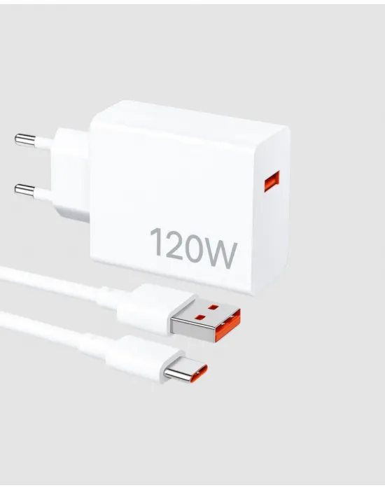 120w Süper Hızlı Şarj Adaptörü – Type-c Kablo Dahil, Yüksek Voltaj Korumalı