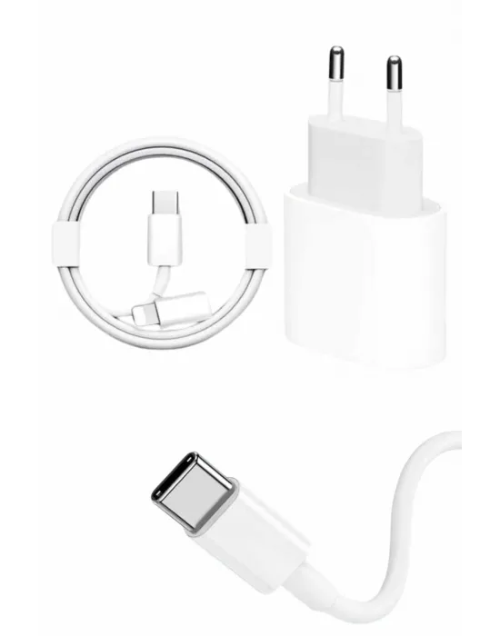 15/pro/pro Max 20w İos Uyumlu Hızlı Şarj Aleti Adaptörlü Beyaz