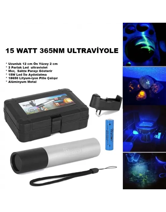 15 Watt 365nm Ultraviyole  Para Işığı  Wt-305